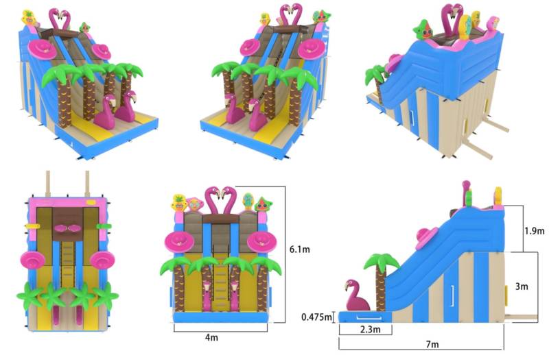 Toboggan Flamand Rose à louer